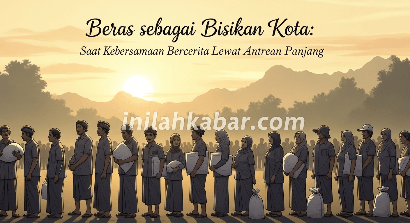 Beras sebagai Bisikan Kota: Saat Kebersamaan Bercerita Lewat Antrean Panjang