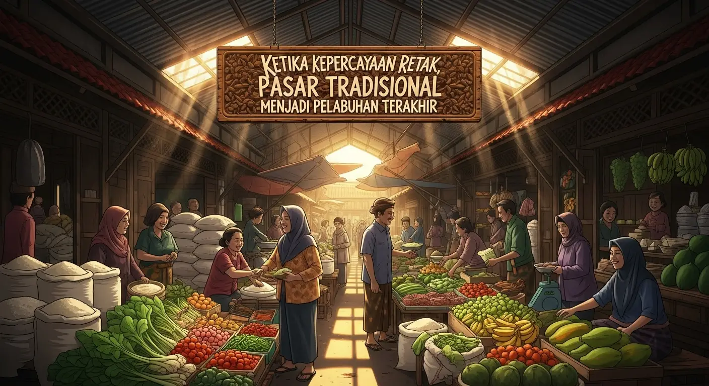 Ketika Kepercayaan Retak, Pasar Tradisional Menjadi Pelabuhan Terakhir