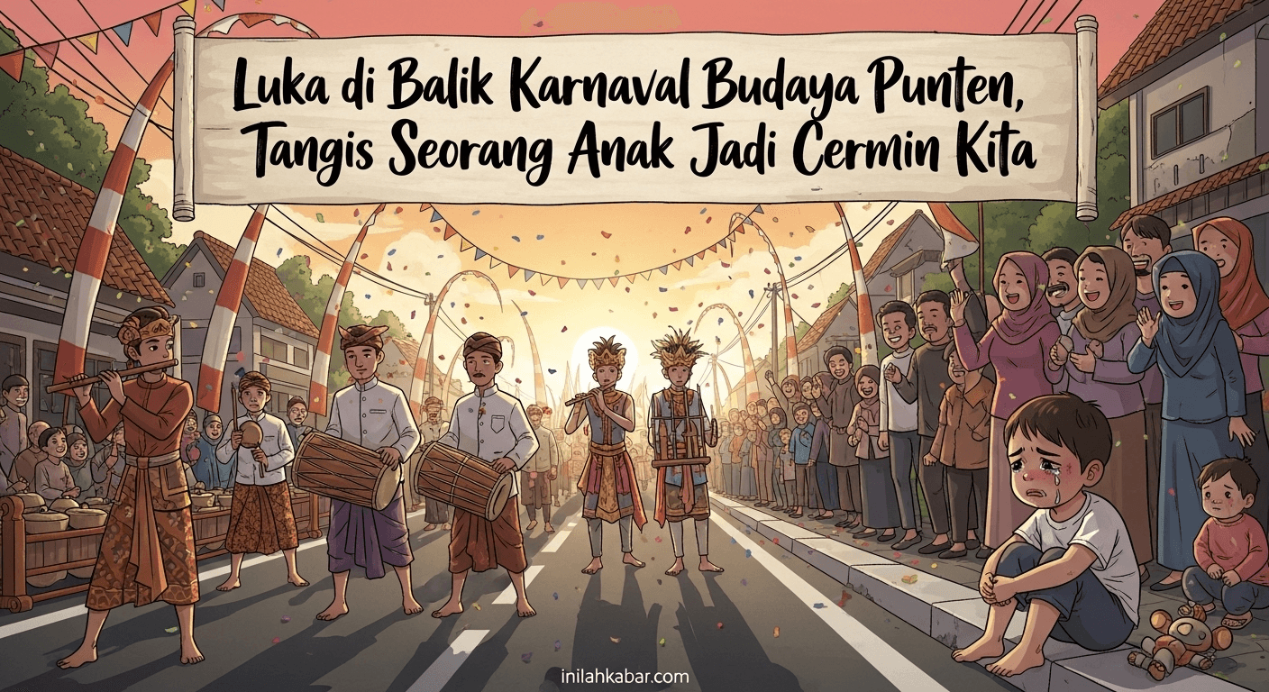 Luka di Balik Karnaval Budaya Punten, Tangis Seorang Anak Jadi Cermin Kita