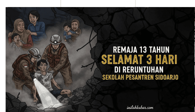 Remaja 13 Tahun Selamat 3 Hari di Reruntuhan Sekolah di Pesantren Sidoarjo