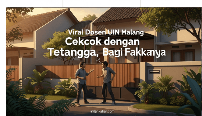 Viral Dosen UIN Malang Cekcok dengan Tetangga, Begini Faktanya